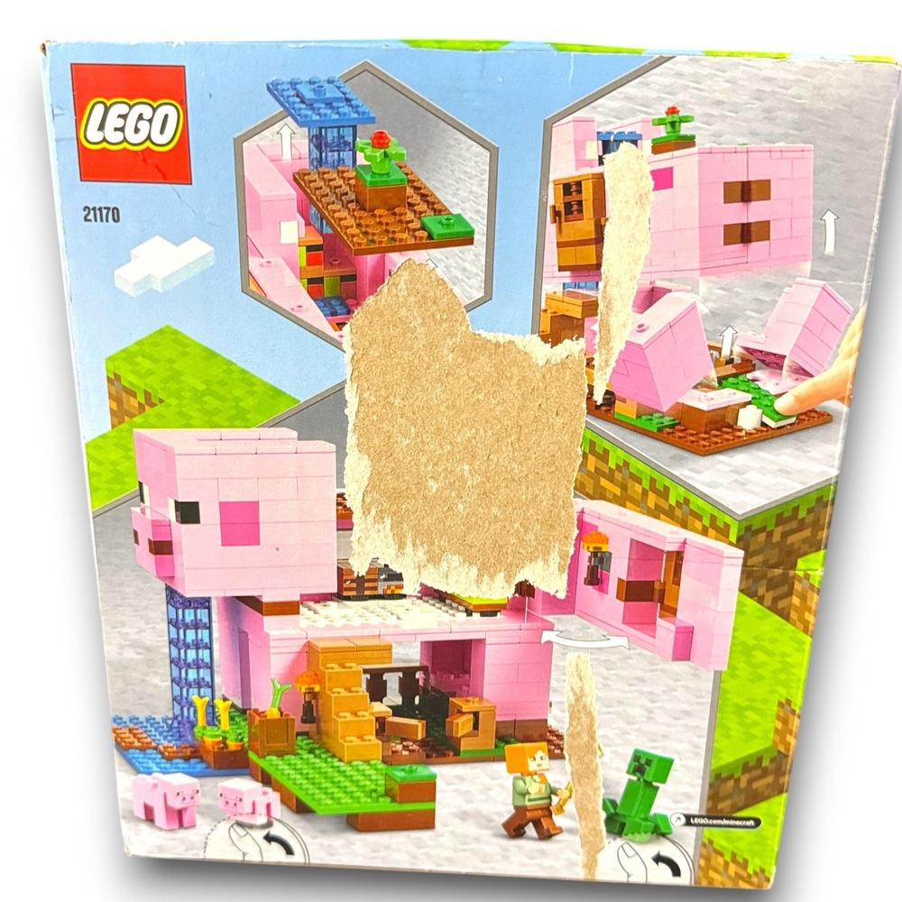 LEGO Minecraft 21170 The Pig House Retired Set New Sealed With Box Damage - Picture 3 of 6